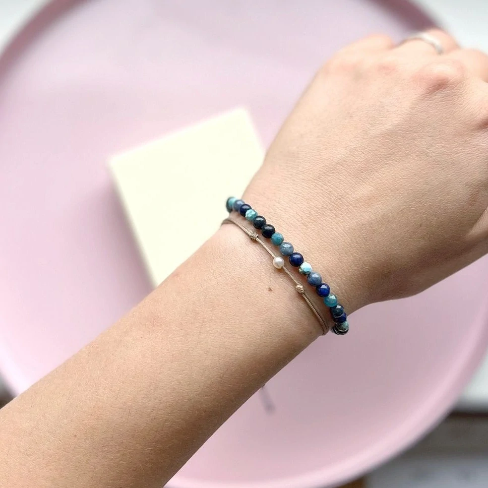 Minerální náramek modrý 