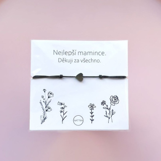Nejlepší mamince. - černé srdíčko 