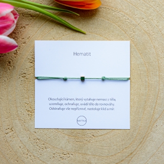 Hematit - zelená kostička