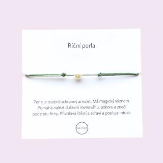 Říční perla zelený náramek