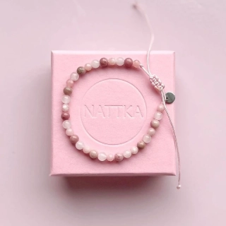 Minerální náramek růžový 