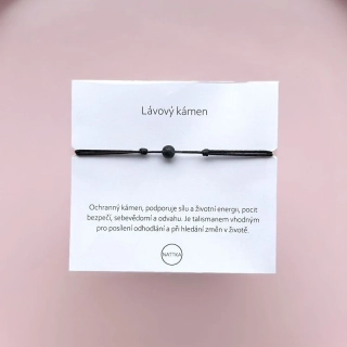 Lávový kámen - minerální náramek 
