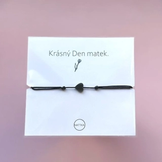 Krásný den matek - černé srdíčko 
