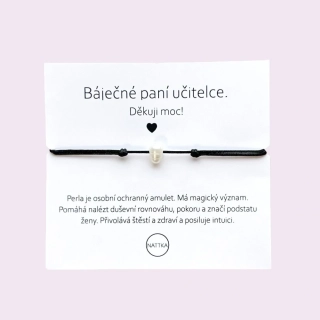 Paní učitelce říční perla 