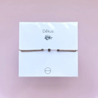 Děkuji - hnědá kostička