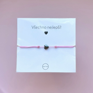 Všechno nejlepší - růžové srdce 