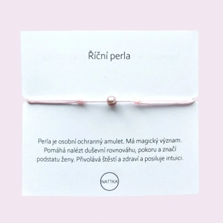 Náramek růžová mini říční perla 