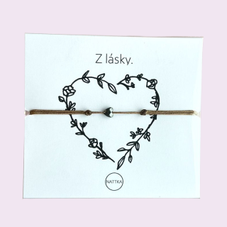 Z lásky náramek broušené srdíčko 
