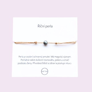 Říční perla modrá náramek 