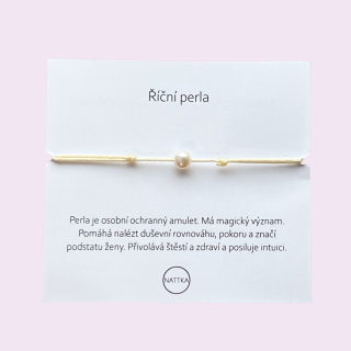 Říční perla náramek béžová