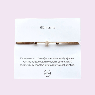 Náramek říční perla hnědá