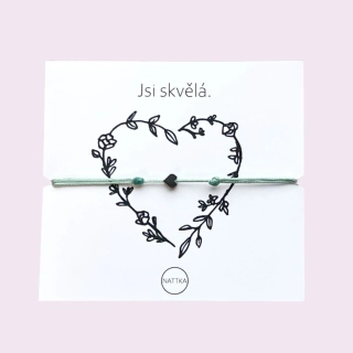 Jsi skvělá náramek mini srdíčko