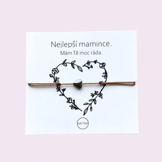 Nejlepší mamince hnědé srdce