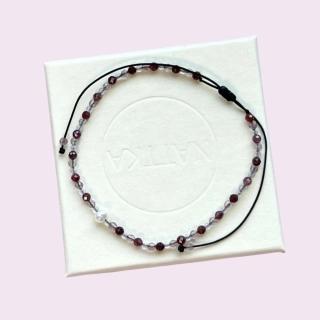 Jemný vínový minerální náramek 