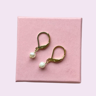 Náušnice mini říční perla 