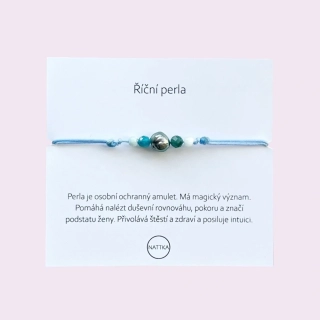 Náramek modrá perla 