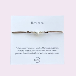 Náramek říční perla citrín 